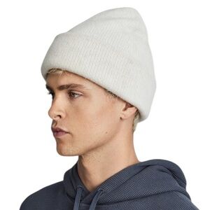 NEW EVERLANE Merino Wool Felted Beanie Hat in Heathered Oat Cream One Size‎